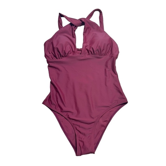 Cupshe Keeping it Cool Keyhole High Neck One Piece Swimsuit Women’s US M - Picture 2 of 7